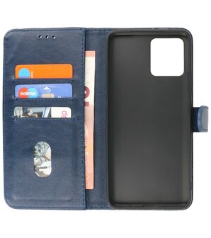 Motorola Moto G72 Hoesje Book Case Portemonnee Telefoonhoesje - Navy