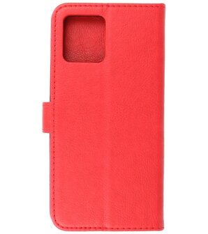 Motorola Moto G72 Hoesje Book Case Portemonnee Telefoonhoesje - Rood