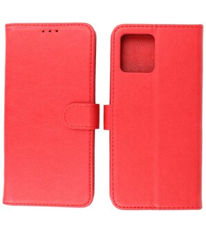 Motorola Moto G72 Hoesje Book Case Portemonnee Telefoonhoesje - Rood
