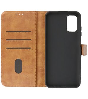 Motorola Moto E22 Hoesje Book Case Portemonnee Telefoonhoesje - Bruin