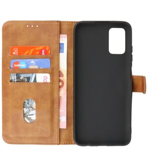 Motorola Moto E22 Hoesje Book Case Portemonnee Telefoonhoesje - Bruin