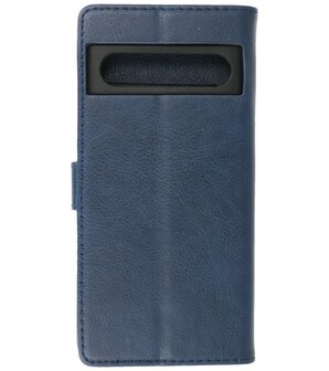 Google Pixel 7 Pro Hoesje Book Case Portemonnee Telefoonhoesje - Navy