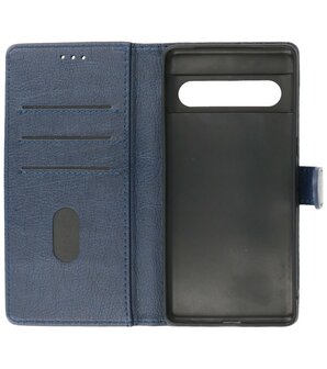 Google Pixel 7 Pro Hoesje Book Case Portemonnee Telefoonhoesje - Navy