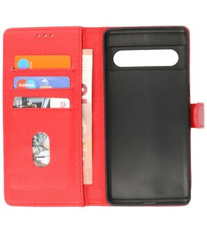 Google Pixel 7 Pro Hoesje Book Case Portemonnee Telefoonhoesje - Rood