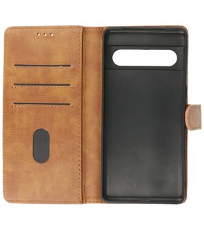 Google Pixel 7 Pro Hoesje Book Case Portemonnee Telefoonhoesje - Bruin