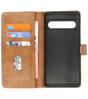 Google Pixel 7 Pro Hoesje Book Case Portemonnee Telefoonhoesje - Bruin