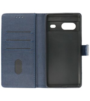 Google Pixel 7 Hoesje Book Case Portemonnee Telefoonhoesje - Navy