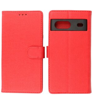 Google Pixel 7 Hoesje Book Case Portemonnee Telefoonhoesje - Rood