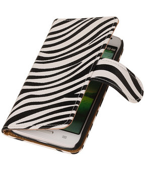 Huawei Ascend P7 Zebra Booktype Wallet Hoesje