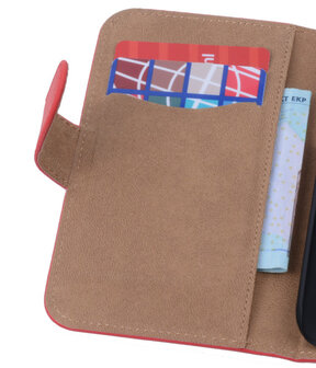 Nokia Lumia 630 Effen Booktype Wallet Hoesje Rood