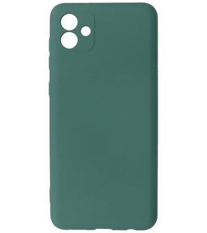 2.0mm Dikke Fashion Telefoonhoesje Siliconen Hoesje voor de Samsung Galaxy A04e - Donker Groen