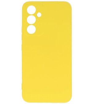 2.0mm Dikke Fashion Telefoonhoesje Siliconen Hoesje voor de Samsung Galaxy A14 4/5G - Geel