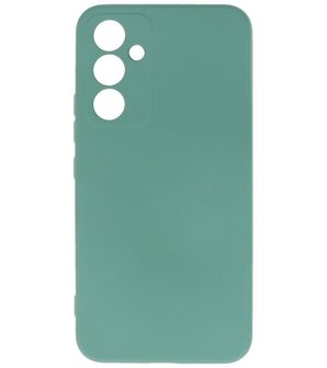 2.0mm Dikke Fashion Telefoonhoesje Siliconen Hoesje voor de Samsung Galaxy A14 4/5G - Donker Groen