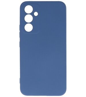 2.0mm Dikke Fashion Telefoonhoesje Siliconen Hoesje voor de Samsung Galaxy A34 5G - Navy