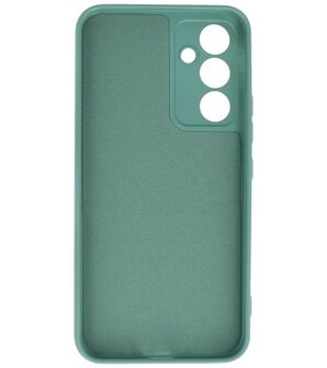 2.0mm Dikke Fashion Telefoonhoesje Siliconen Hoesje voor de Samsung Galaxy A34 5G - Donker Groen