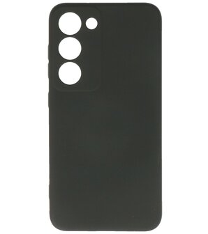 2.0mm Dikke Fashion Telefoonhoesje Siliconen Hoesje voor de Samsung Galaxy S23 - Zwart