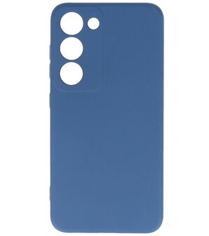 2.0mm Dikke Fashion Telefoonhoesje Siliconen Hoesje voor de Samsung Galaxy S23 - Navy