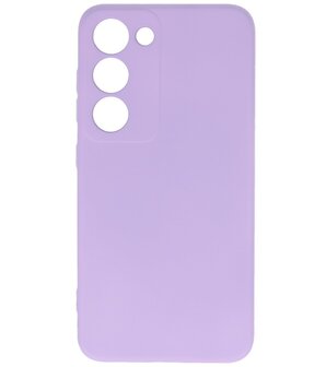 2.0mm Dikke Fashion Telefoonhoesje Siliconen Hoesje voor de Samsung Galaxy S23 - Paars