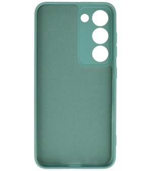 2.0mm Dikke Fashion Telefoonhoesje Siliconen Hoesje voor de Samsung Galaxy S23 - Donker Groen
