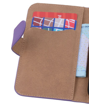Sony Xperia E3 Effen Booktype Wallet Hoesje Paars