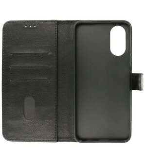 Oppo A78 Hoesje Book Case Portemonnee Telefoonhoesje - Zwart