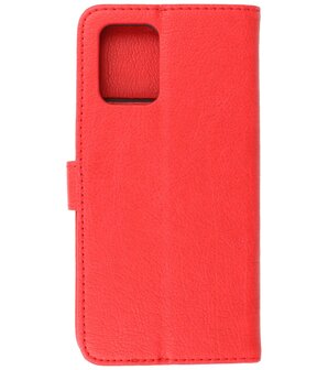 Motorola Moto G73 Hoesje Book Case Portemonnee Telefoonhoesje - Rood