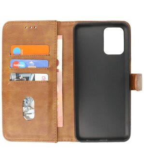 Motorola Moto G73 Hoesje Book Case Portemonnee Telefoonhoesje - Bruin