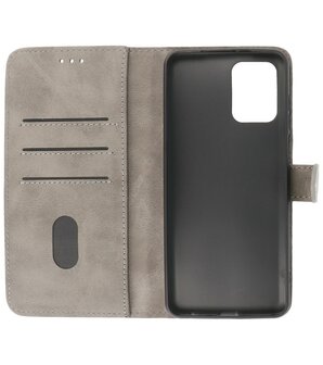 Motorola Moto G73 Hoesje Book Case Portemonnee Telefoonhoesje - Grijs