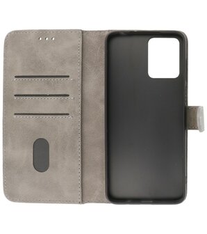Motorola Moto G53 - G23 - G13 Hoesje Book Case Portemonnee Telefoonhoesje - Grijs
