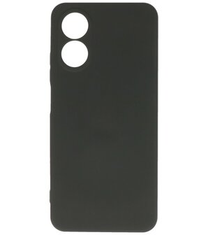 2.0mm Dikke Fashion Telefoonhoesje Siliconen Hoesje voor de Oppo A78 - Zwart