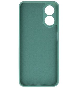 2.0mm Dikke Fashion Telefoonhoesje Siliconen Hoesje voor de Oppo A78 - Donker Groen