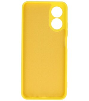 2.0mm Dikke Fashion Telefoonhoesje Siliconen Hoesje voor de Oppo Reno8 T 4G - Geel