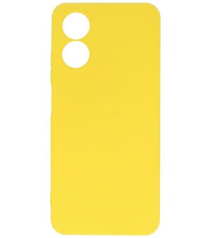 2.0mm Dikke Fashion Telefoonhoesje Siliconen Hoesje voor de Oppo Reno8 T 4G - Geel