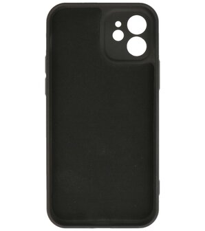 2.0mm Dikke Fashion Telefoonhoesje Siliconen Hoesje voor de iPhone 12 - Zwart
