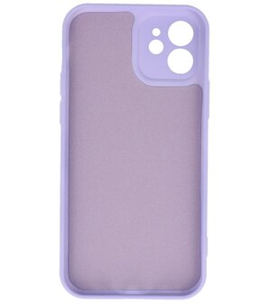2.0mm Dikke Fashion Telefoonhoesje Siliconen Hoesje voor de iPhone 12 - Paars