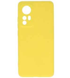 Xiaomi 12 Hoesje - 2.0mm Dikke Fashion Telefoonhoesje Backcover - Siliconen Hoesje - Geel