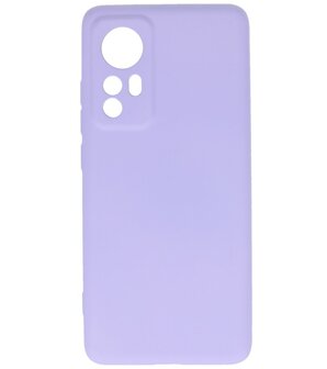 Xiaomi 12 Hoesje - 2.0mm Dikke Fashion Telefoonhoesje Backcover - Siliconen Hoesje - Paars
