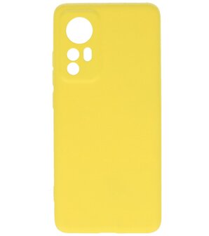 Xiaomi 12 Pro Hoesje - 2.0mm Dikke Fashion Telefoonhoesje Backcover - Siliconen Hoesje - Geel