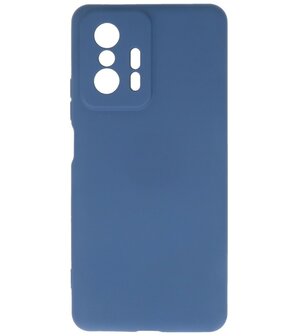 Xiaomi 11T Hoesje - 2.0mm Dikke Fashion Telefoonhoesje Backcover - Siliconen Hoesje - Navy