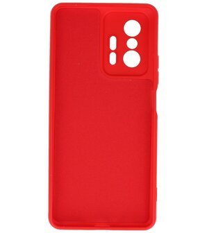 Xiaomi 11T Hoesje - 2.0mm Dikke Fashion Telefoonhoesje Backcover - Siliconen Hoesje - Rood