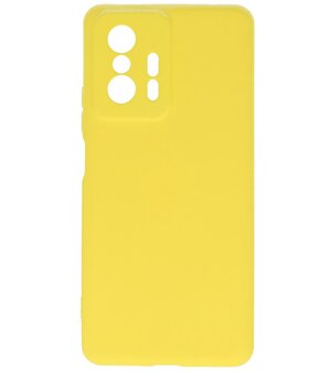 Xiaomi 11T Hoesje - 2.0mm Dikke Fashion Telefoonhoesje Backcover - Siliconen Hoesje - Geel