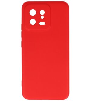 Xiaomi 13 5G Hoesje - 2.0mm Dikke Fashion Telefoonhoesje Backcover - Siliconen Hoesje - Rood