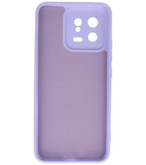 Xiaomi 13 5G Hoesje - 2.0mm Dikke Fashion Telefoonhoesje Backcover - Siliconen Hoesje - Paars