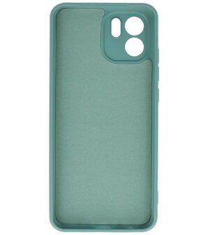 Xiaomi Redmi A1 Hoesje - 2.0mm Dikke Fashion Telefoonhoesje Backcover - Siliconen Hoesje - Donker Groen