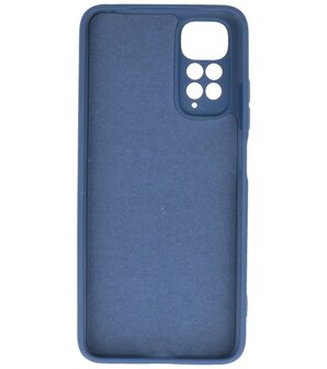 Xiaomi Redmi Note 11 4G Hoesje - 2.0mm Dikke Fashion Telefoonhoesje Backcover - Siliconen Hoesje - Navy