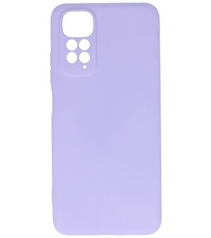 Xiaomi Redmi Note 11 4G Hoesje - 2.0mm Dikke Fashion Telefoonhoesje Backcover - Siliconen Hoesje - Paars