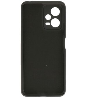 Xiaomi Redmi Note 12 5G Hoesje - 2.0mm Dikke Fashion Telefoonhoesje Backcover - Siliconen Hoesje - Zwart