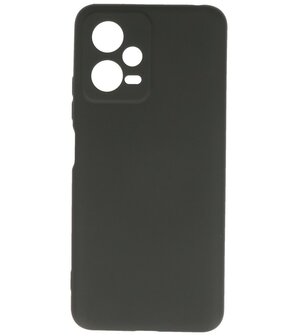 Xiaomi Redmi Note 12 5G Hoesje - 2.0mm Dikke Fashion Telefoonhoesje Backcover - Siliconen Hoesje - Zwart