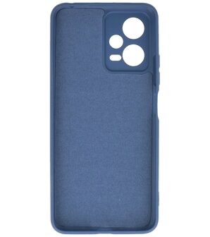 Xiaomi Redmi Note 12 5G Hoesje - 2.0mm Dikke Fashion Telefoonhoesje Backcover - Siliconen Hoesje - Navy