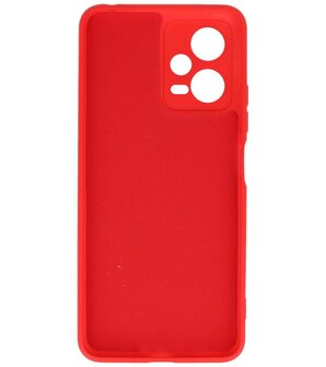 Xiaomi Redmi Note 12 5G Hoesje - 2.0mm Dikke Fashion Telefoonhoesje Backcover - Siliconen Hoesje - Rood